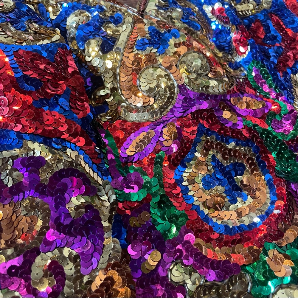 Multicolor Sequin Strapless Top - image 2